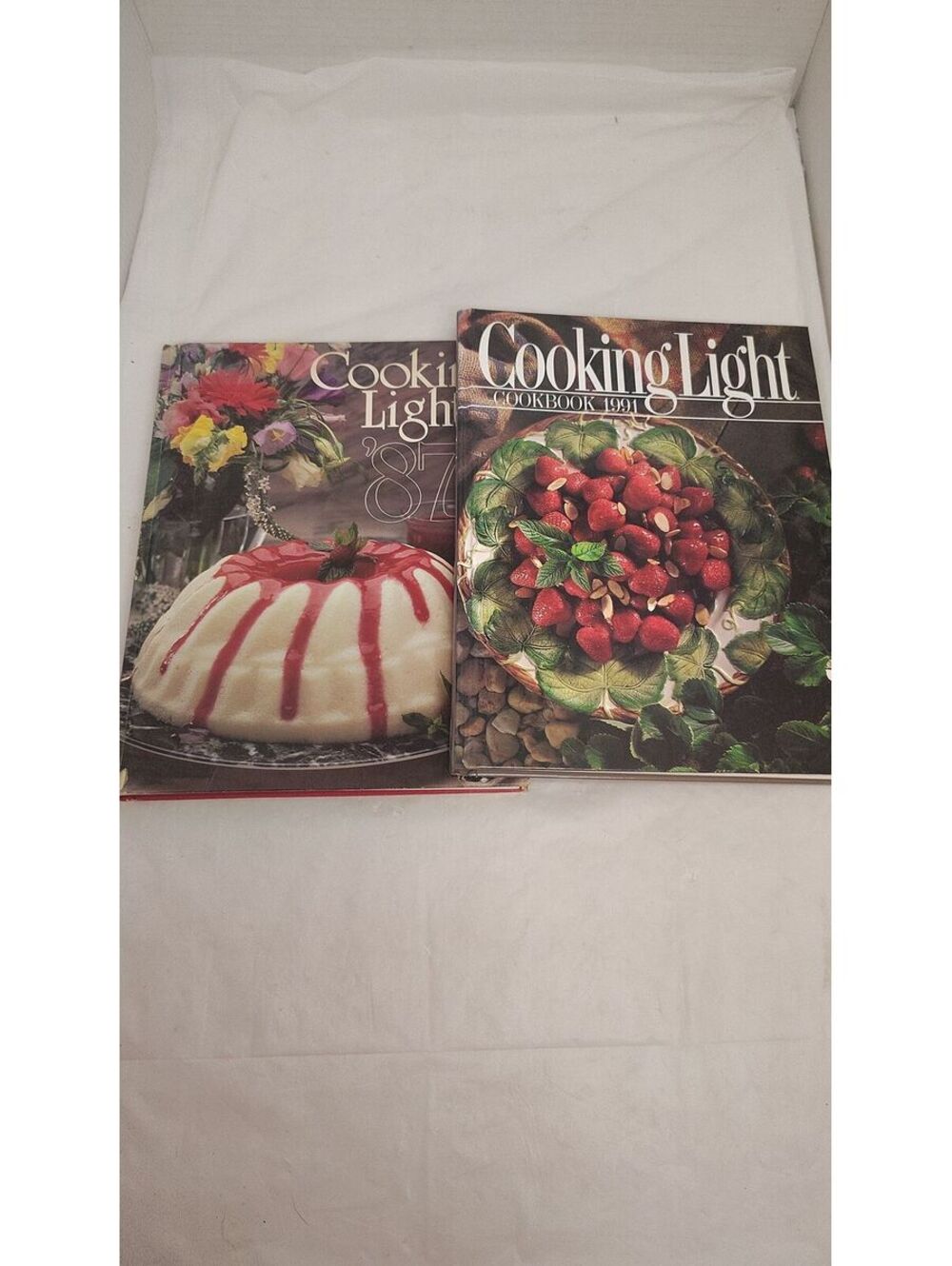 Cooking Light Annual Recipes 1987 & Cookbook 1991 Hardcover 2 Book Lot